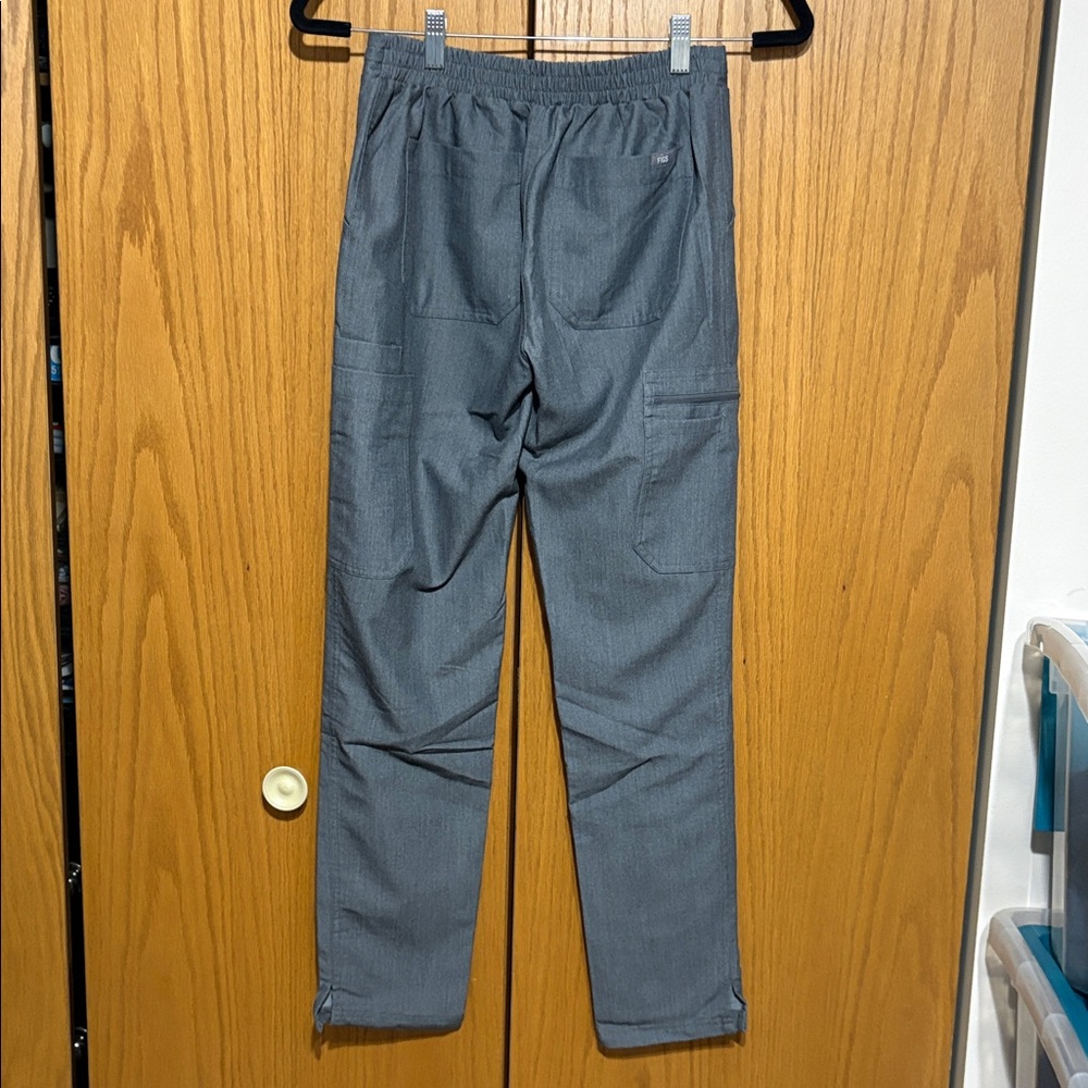 Figs women's XXS yola elastic waistband skinny scrub pants in graphite gray - Picture 5 of 8